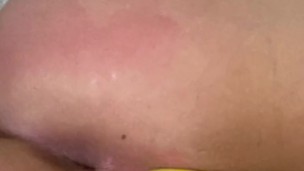 Toying with my needy creamy pussy