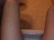 I pay a maid to pee on me, girl pees cock, golden shower