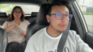 Sexy big ass woman masturbates in Uber, part 1