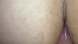 Amateur couple bonding, girl fucks guy with a huge dildo