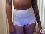 Trying on POUNDED Shorts - JOI - Cumming on a BIG DICK 1/16