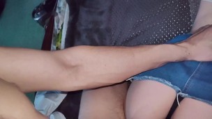 Daddy plays adult games with a wet pussy