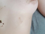 Kinky disgusting sex and cumshot with Dubai chocolate - perverted couple 9/16