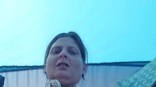 Aussie Slut Fucking BIG dildo