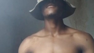 Watch me play With my Big black Cock in pants (Teasing dick)