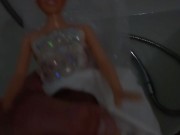 Baby Sue masturbates in a wedding dress with cum on her face. Playing with dolls..mp4 2/16
