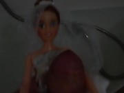 Baby Sue masturbates in a wedding dress with cum on her face. Playing with dolls..mp4 3/16