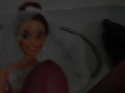 Baby Sue masturbates in a wedding dress with cum on her face. Playing with dolls..mp4 5/16
