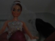 Baby Sue masturbates in a wedding dress with cum on her face. Playing with dolls..mp4 6/16