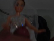 Baby Sue masturbates in a wedding dress with cum on her face. Playing with dolls..mp4 8/16
