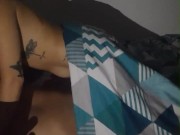 My horny neighbor rides my hard cock until her pussy is full. 7/16