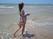 Public NO PANTIES # Flashing on Public Beach