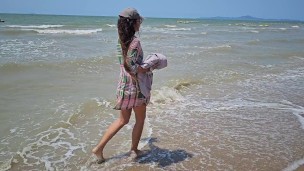 Public NO PANTIES # Flashing on Public Beach