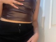 Mini falda y top cuero/ mini skirt and leather 8/16