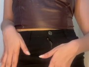 Mini falda y top cuero/ mini skirt and leather 9/16