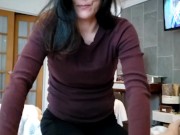 MILF Gives Hubby Blow Job While She WFH. REAL COUPLE HOMEMADE AMATEUR. Swinger Couple. 14/16