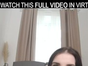 Brunette fuck doll,Suzie Sparklez is plays with huge dildo again in VR. 16/16
