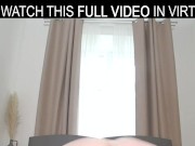 Brunette fuck doll,Suzie Sparklez is plays with huge dildo again in VR. 8/16