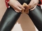 I LOVE TO FUCK MY PUSSY WITH A BIG TOY IN BLACK STOCKINGS 11/16