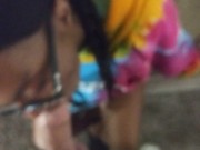 Rachelle Newmuis guzzles piss and gives a deepthroat gumjob