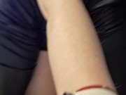 Straddled a dildo and got a great orgasm. Squirt 2/16