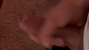 White lad big dick handjob