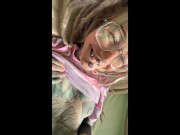 Naughty Hippie fingering herself, solo on the couch 11/16