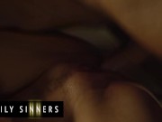 FAMILY SINNERS - Brunette Step Sister Sucks On Her Step Brother's Cock While Her Husband Is Away 16/16