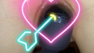 Huge vibrator in my pussy