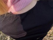 Teen Caught Peeing Outdoors turned into Risky Public BJ and Sex 10/16