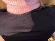 Teen Caught Peeing Outdoors turned into Risky Public BJ and Sex 11/16