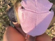 Teen Caught Peeing Outdoors turned into Risky Public BJ and Sex 3/16