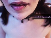 JOI: Your HORNY GOTH STEPSISTER gets you hot in the Jacuzzi and ends up with her tits covered in you