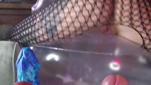 Horny Tattooed OF Babe @nephilaaranea Riding Monster Dragon Dildo on Inflatable Chair - Solo Female