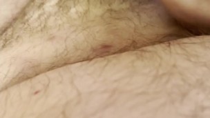 Playing with My Foreskin – Lubing Up My Small 11cm Dick & Cumming All Over My Hairy Belly!