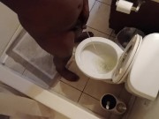 TAKING A PISS AFTER FUCKING HIS BITCH!!!!!!