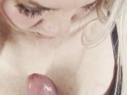 Wet sloppy sensual blowjob. POV, she is teasing and slowing down before I cum in her mouth 16/16