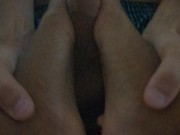 Asian Footjob Makes Big Dick Explode! Cum All Over My Pretty Feet! 4/16