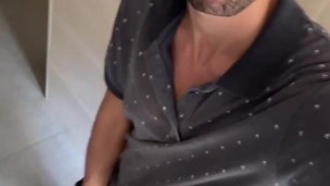 horny guy showing big dick