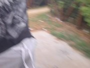 Punheta arriscada em público e mulher me pegou se masturbando!