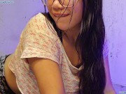 POV sex Virtual-  MEIA-IRMÃ deixou eu esfregar o pau e gozar dentro da buceta dela!! creampie🍓💦 5/16