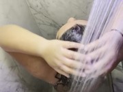 Fat Big Titted College Student has a Fun Wet communal Shower 12/16