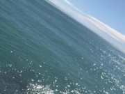 NZ goth girl upskirt beach walk 3/16