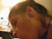 Slutty gf gives blowjob 2/16