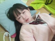 💞”精子出されて妊娠しましゅっ♡”彼女の実家で淫語だらけの変態SEX💕リビングでおもちゃでイクイクあそび💕【ゆりんのちいさくてごめんなさい♡】 14/16