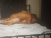 Watching my video of my hot Latino thug roommate fucks my pussy and I cum all over him while I moan 15/16