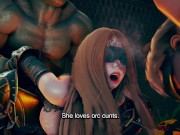 Female knight lose to monster ork - ep.1