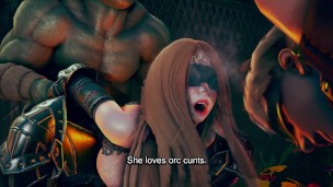 Female knight lose to monster ork - ep.1