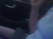 Milf smoking cigarettes while in passenger seat in vehicle