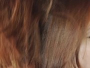 Beautiful redhead slut sucking hard cock 9/16